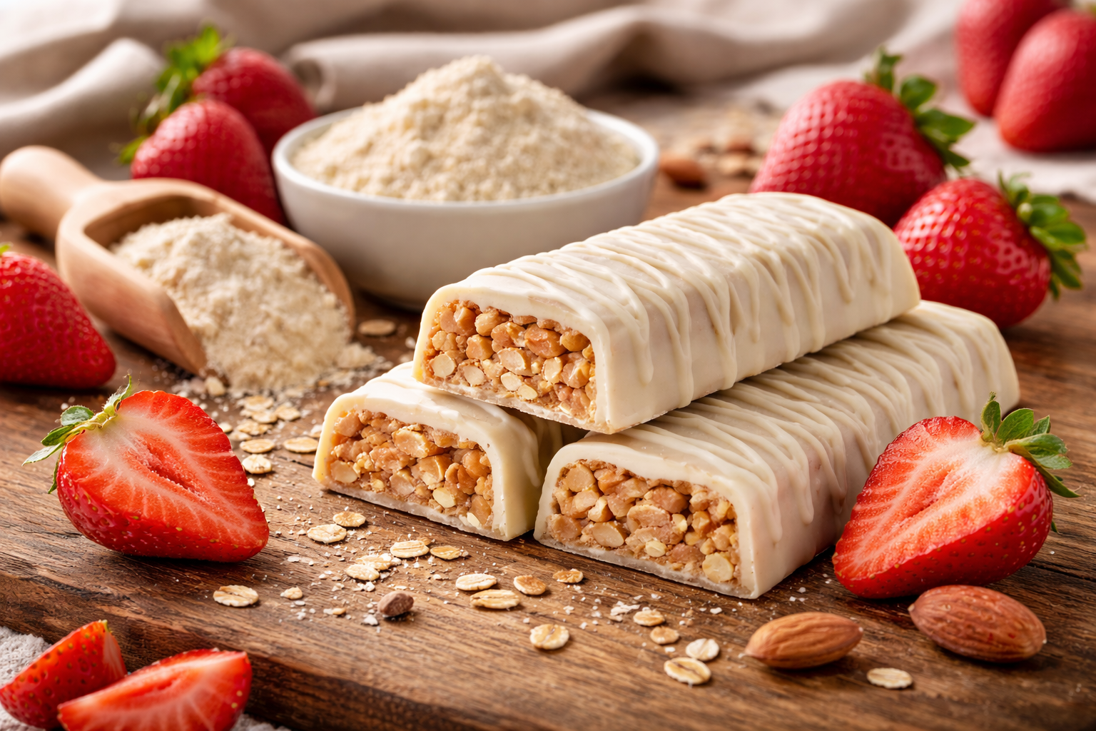 Protein Snack with a Bright Strawberry Taste